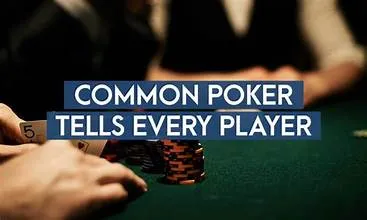 Image containing text referring to Common Poker Tells.