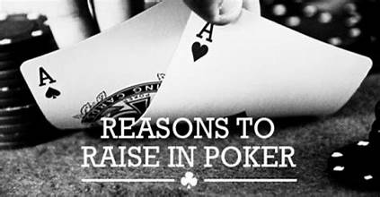 An image showing a pair of aces and stating "I raise" on it.