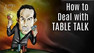 Image showing a poker player engaging in poker table talk.