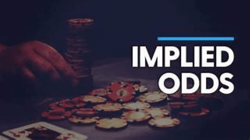 Image with text reflecting Implied Odds in Texas Hold'em Poker.