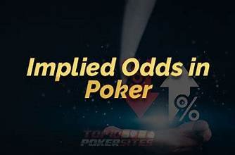 Image showing implied odds in poker.